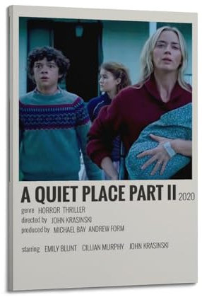 Terp Poster mit Aufschrift A Quiet Place als Geschenk für Freunde, Schlafzimmer, Wohnzimmer, Dekoration, moderner ästhetischer Rahmen-Stil, 20 x 30 cm