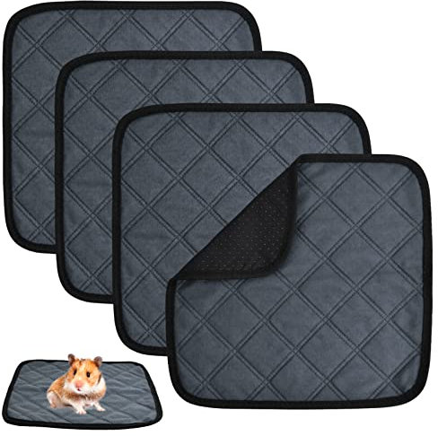 4 Stück Meerschweinchen Käfig Einlagen, 30 x 30 cm wasserdichte, Waschbare Urin Unterlage, Anti-Rutsch, Für Kaninchen, Chinchillas und Hamster