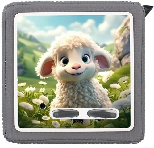 yabaduu Schutzfolie Süße Tiere kompatibel mit Toniebox Lauscher Station Aufkleber personalisierbar Zubehör für Kinder Spielzeug passgenau selbstklebend Y031 (Nr. 50 Schaf, Ohne Wunschname)