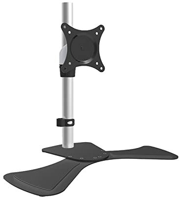 TV Standfuss TV-Wandhalterung, Tisch-TV-Ständer, neigbare, schwenkbare TV-Ständerhalterung mit stilvollem Metallsockel, höhenverstellbar, passend für 17-27-Zoll-LCD-Flachbildfernseher, kein Lochen er