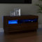 ARKEM TV-Schrank mit LED-Leuchten Braun Eichen-Optik 80x35x40 cm HiFi Rack Sideboard Wohnzimmer