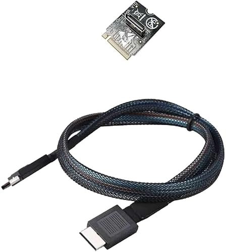 GPD Oculink SFF-8611 Kabel mit M.2/8612 Adapter, kompatibel zum Anschluss externer Grafikkarte G1, 1 Meter