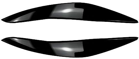 QUTALP Augenlider Frontscheinwerfer Augenbrauen Zierleiste Aufkleber, for BMW 5er F10 F11 2011 2012 2013 Pre-LCi Autoscheinwerfer-Augenbraue(Glossy Black)