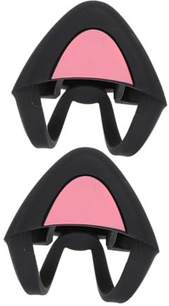 MOLUCKFU Katzenohren Kopfhörer Dekoration Silikon Flexibel Klein Schwarz Headset Verzierung für Kopfhörer Zubehör Geschenk für Musikfans