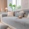 GKXLH Sofa überzug Waschbar - Neu Weiche Nerz Samt Sofabezug 1 2 3 Sitzer, Anti-Rutsch Sofa Cover, Couch überzug Ecke Sofa Bezug für Sektionssofa, Sofa überzug L Form Möbelschützer (Nerz Samt Grau)