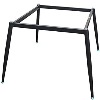Pieds de table industriels en métal avec pieds réglables pour la maison, la cuisine, cadre de bureau moderne pour plateau en bois et verre marbre, 80 x 80 cm, noir, comprend ventouses et vis