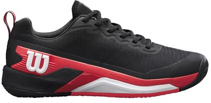 Wilson Men's Rush PRO 4.5 Clay Tennis Shoe, Black/Infrared/White, 8.5 UK