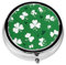 WDXQHY Mini Round Pill Box Compact and Portable Made with Electroplated Iron Eco-Friendly Travel Organizer for Medication Home Office or On-The-Go Use Convenient 3-Compartment Design