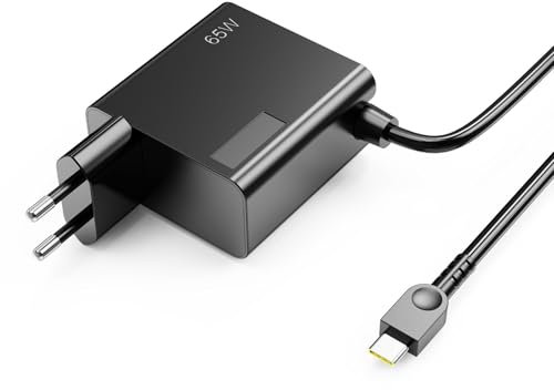 65W Cargador USB-C para Portátil Compatible con Lenovo ThinkPad T14 T15 E14 E15 X1 Carbon X13 Yoga Chromebook IdeaPad Adaptador de Corriente