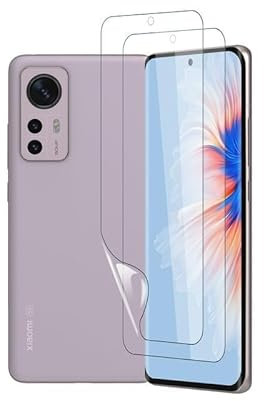 Wondoner 2 Stück Schutzfolie für Xiaomi 12 Displayschutz, 0.33mm Einfache Installation Schutz für Xiaomi 12 Folie, [Anti-Fingerprint] HD TPU Weich für Xiaomi 12/12X/12S Displayfolie