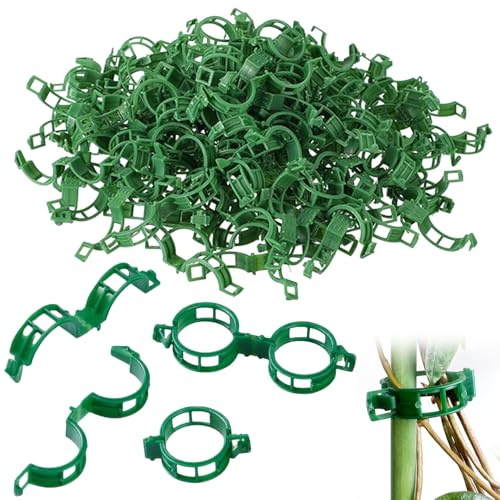 200PCS Plant Clips for Climbing Plants – Durable Plant Support Clips for Tomatoes, Vines, Flowers – Garden Plant Supports – Plastic Reusable Plant Clips for Outdoor Plants & Trellises