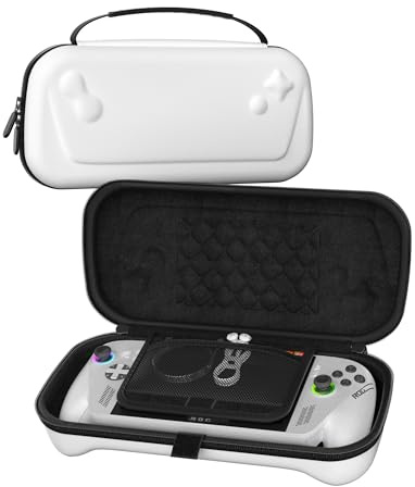 ProCase Tasche für 2025 ASUS Rog Xbox Ally / Rog Xbox Ally X, Hart Rutschfestes Schutzhülle Reisetasche für Konsole und Zubehör -Weiß