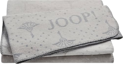 Joop! Wohndecke Cornflower Charm Baumwollmischung steingrau Größe 150x200 cm
