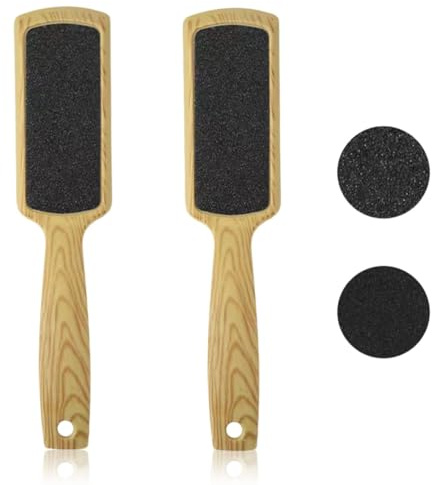 BDEPSTR Lima Pies Durezas,2 Piezas Lima de Callos de Doble Cara de Madera,Limas Profesional para Pedicura,Raspador de Pies,para Spa,Callosidades,Pedicura,Eliminar Piel Muerta