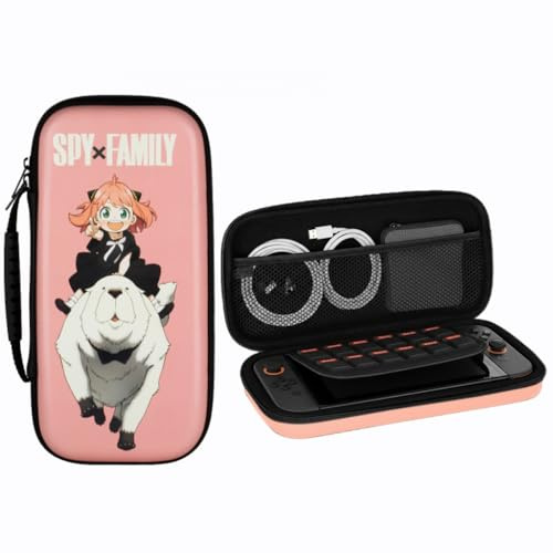 Konix Spy x Family Schutzhülle und Transporttasche für Nintendo Switch 2 Konsole - Aufbewahrung für Zubehör und Spiele - Motiv Anya und Bond Forger - Rosa