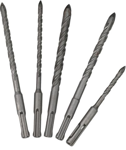CashMuch SDS PLUS Fliesenbohrer-Set, 5-teilig, Hartmetallspitze für Keramik, Granit, Stein und Beton, 6-12 mm