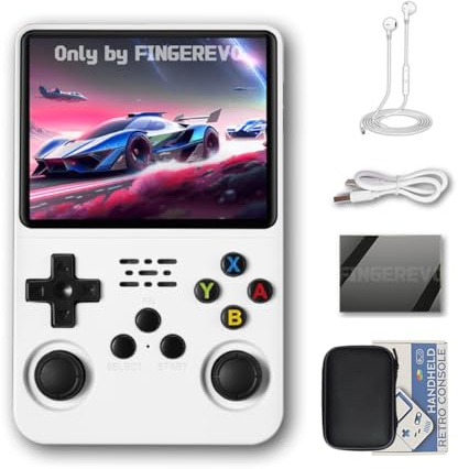 R36S-Console de jeu portable 3,5 640 x 480 IPS 3200 mAh RK3326 Blanc