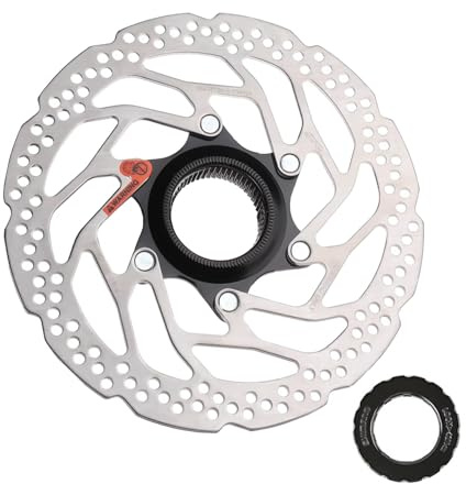 Caoiecyz Bremsscheibe Center Lock 180 mm kompatibel mit SHIMANO SM-RT30-M | mit Sicherungsring,geeignet für Citybikes,Rennräder und Mountainbikes Scheibenbremse Durchmesser 180 mm Rotor aus Edelstahl