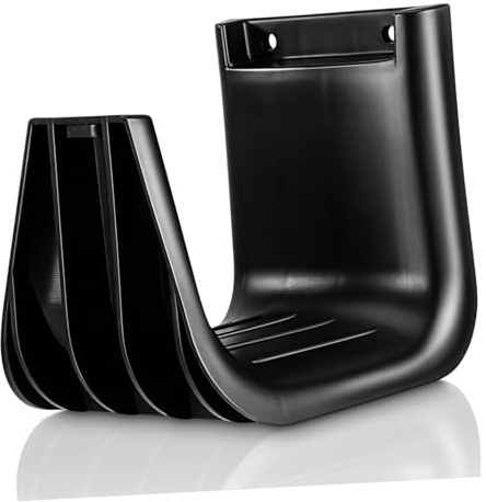 Zerodeko Supporto Plastica Nero in Flessibile per Tubo Aspirapolvere e Design Semplice Minimalista, Versatile e Salvaspazio, per Accessori Aspirapolvere da Muro
