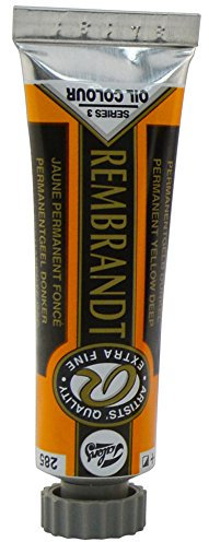Rembrandt Oil Colour Tube - Jaune foncé permanent 285-15 ml - Qualité extra-fine - Très grande résistance à la lumière - Consistance beurrée - Qualité artiste - Fabriqué aux Pays-Bas