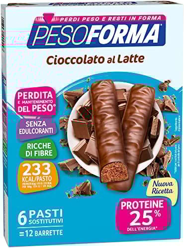 Pesoforma - Pesoforma Barrette Cioccolato Al Latte Sostituto Pasto 12 Pezzi per 6 Pasti - 901296261