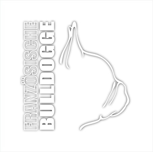 siviwonder Auto Aufkleber FRANZOESISCHE Bulldogge Profil Hundeaufkleber White