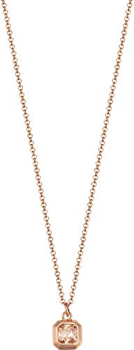 Esprit Damen-Kette mit Anhänger Pico 925 Silber rhodiniert Zirkonia gelb Quadratschliff 42 cm - ESNL93208C420