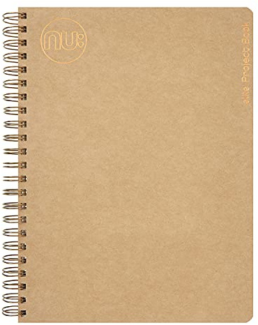 Nu Notizbücher – Kraft Range – Manilla Spiralbindung A5 Projektbuch – Schreibwaren Notizbücher – Professioneller Notizblock – 160 Seiten