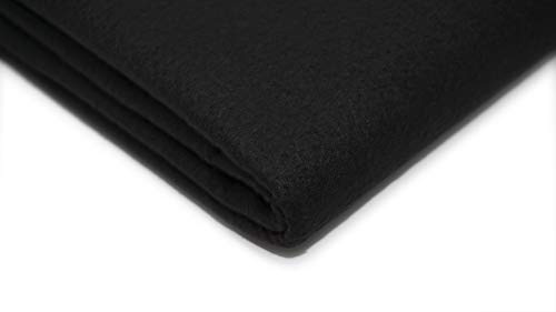 Acrylic Craft Felt Fabric, 20 Color Options, Sold by the Metre (Black)