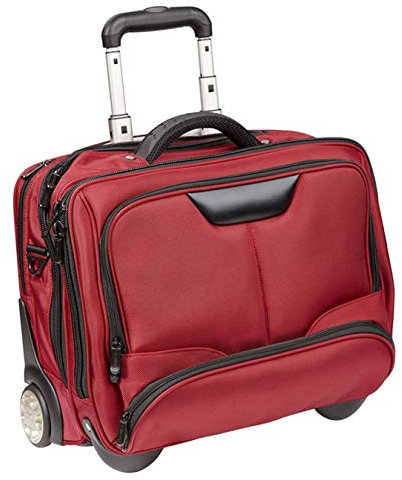Pilotentrolley Pilotenkoffer Aktentrolley Aktenkoffer Koffer Trolley 47 cm Rot Dermata Bowatex