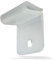 Lot de 100 pinces de plafond pour plafonds à grille / plafonds Odenwald pour profil en T de 24 mm | Languette verticale / 90° | Avec œillet Ø 5,0 mm | Plastique transparent