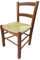 Liberoshopping Silla de la abuela Mezzana de madera de haya, asiento paja, 71 x 33 x 39 cm (nogal)