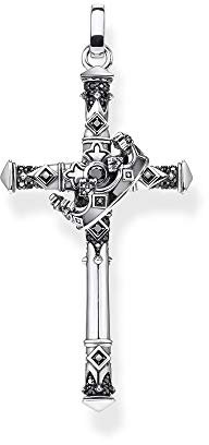 Thomas Sabo Anhänger Kreuz & Krone, PE886-643-11, 4.8, Schwarz