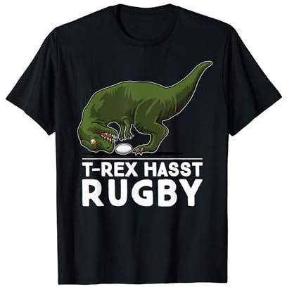 T-Rex Hasst Rugby! Lustiges Dinosaurier Rugby T-Shirt