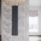 ELEGANT Heizkörper Flach Vertikal Anthrazit 1600x308mm Design Paneelheizkörper Einlagig Flachheizkörper Mittelanschluss Heizung