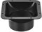 sourcing map Black Duct Connector Square Flange ABS Plastic Air Outlet Inlet Adaptor for 3.94Inch Dia Hose