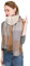 JameStyle26 XXL WINTER SCHAL WENDESCHAL KARO GLENCHECK STOLA PONCHO TUCH KARIERT STRICK (Beige)