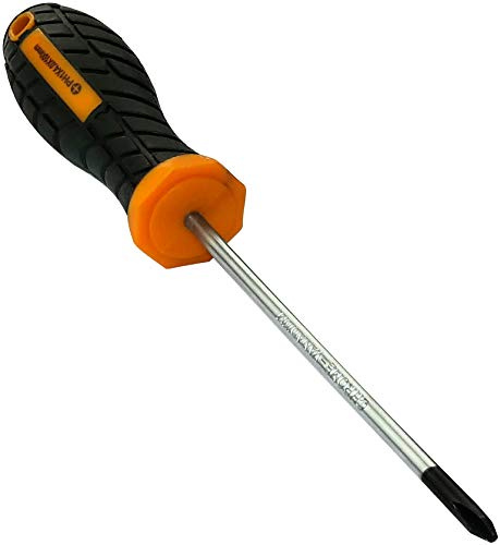AERZETIX - C45684 - Tournevis à Empreinte Cruciforme PH1 4x100mm pour Vis Phillips - Pointe Aimantée/Magnétique - Poignée Antidérapante Bi-Matière - Lame en Acier/CR-V/