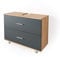 Vicco Waschbeckenunterschrank Ilias, Goldkraft Eiche/Anthrazit, 80 x 60.8 cm