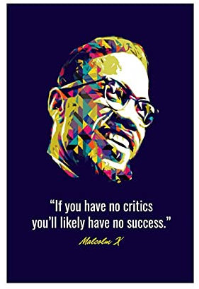 Malcolm X Poster Motivationszitat 8 Leinwand-Wandkunst-Deko, Gemälde für Wohnzimmer, Schlafzimmer, Dekoration, ungerahmt: 30 x 45 cm