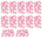 12 Stück Blumenpaneele, künstliche Blumen, Wand, künstliche Rose, DIY-Blume, Seidenblume, Wandpaneel, Zuhause, Hochzeit, Party, Hintergrund, Blumendekor, Dunkelrosa + Hellgelb