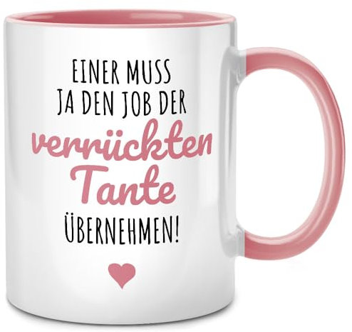 Seness Einer muss ja den Job der verrückten Tante übernehmen Tasse, du wirst beste Tante Geschenk Geburtstag, ihr werdet Tante und Onkel, für Schwester Nicht Neffe Lieblingstante Auntie Kaffeetasse