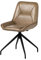 MASSIVMOEBEL24.DE | Iron Label Stuhl aus Echtleder #608 | aus echtem Büffel-Leder in Beige | 49x56x83 cm | Beine aus Eisen | Esszimmerstuhl aus Leder Lederstuhl