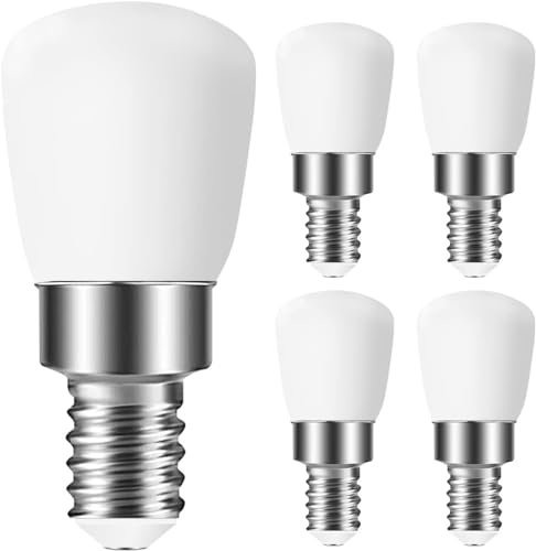 VIIVUU E14 LED Bulbs, E14 Bulb, Cool White, 6000 K, No Flickering, Warm White Fridge Lamp, 3 W, 300 LM, Replacement for 30 W Incandescent Bulb, Candle Light Bulb, Not Dimmable, Pack of 4