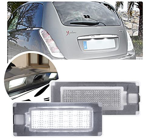 NSLUMO Luci Targa a LED Compatibili Con Lancia Ypsilon 843 Canbus 2003-2011 - Lampada per Parcheggio Auto, Lampade Posteriori, Numero OEM: 51701517