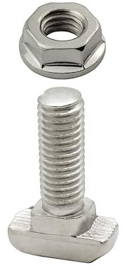 Hammerschraube T-Schraube M8 25mm Nut 8 für Aluprofil 40-er 10 Stück + Mutter