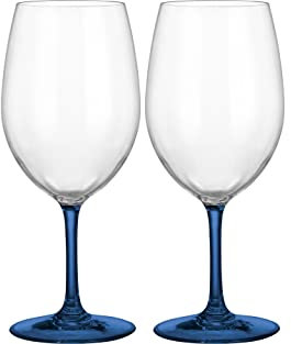 BRUNNER 0830184N.C22 Elegant Unbreakable Wine Glasses, Wineglass Thango Blue 2 Pcs, 60 Cl