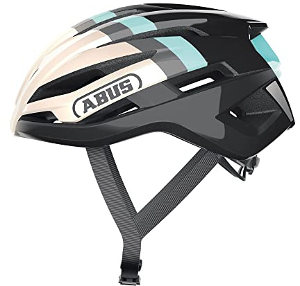 ABUS Rennradhelm StormChaser - Leichter und komfortabler Fahrradhelm für professionellen Radsport für Damen und Herren - Gold/Türkis, Größe L
