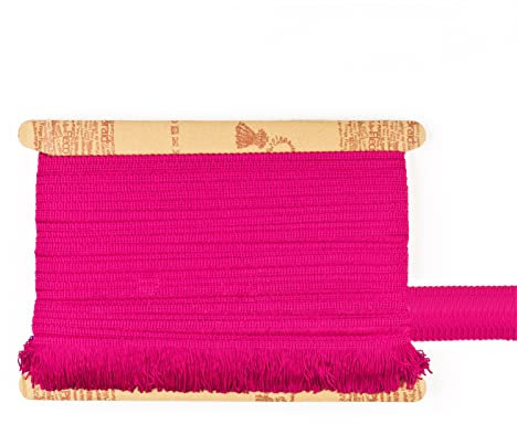TEXTEX = Fleco de Cuquillo para Coser de Flamenca y Sevillana. Composición Rayón 100%. Largo de 5cm. Piezas de 5m - (Fucsia)