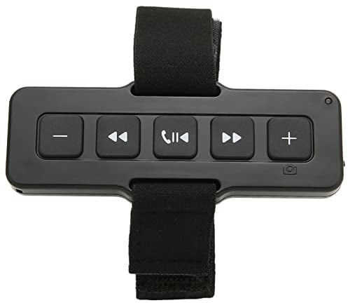 Bluetooth 5.0-Fernbedienung, IPX4 Wasserdichter Handschuh-Controller Große Tasten, Tragbarer Klebbarer Drahtloser Auto-Controller für Smartphones